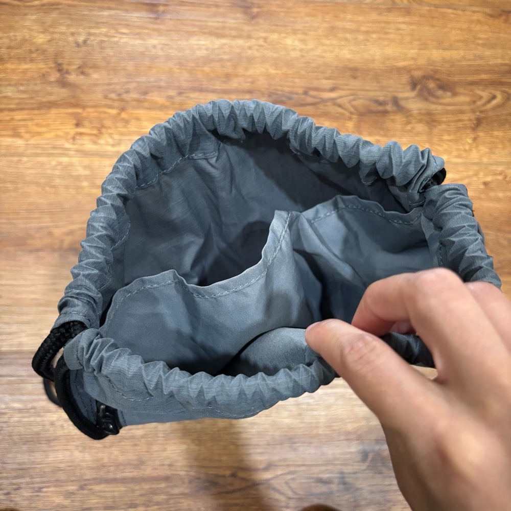 Nike Drawstring Backpack Multi Pocket Grey Black … - image 5